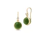 Julie Sandlau Prime Moss Green Earrings 22 ct. Goldplated Silver HKS181GDMGCRCZ