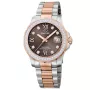 Jaguar Lady Diver J894/2 watch with Brown dial and a watch case of 35 mm in diameter and a Metallink, Two-Tone in Rose Gold, Silver