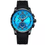 Kensington K0057 watch with Blue dial and a watch case of 44 mm in diameter and a Rubber in Black