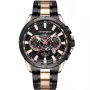 Kensington Master K0087 watch with Black dial and a watch case of 48 mm in diameter and a Metallink, Two-Tone in Black, Rose Gold