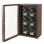 Mulhouse Watch Winder 6 Watches Brown Wood KXD0717