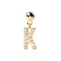 PDPAOLA Letter K Pendant 18 ct. Goldplated Silver CH01-060-U