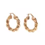 Pico Lara Polisheds Earrings 24 ct. Goldplated Brass Q01022-FG