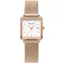 Milani Carré M0046 watch with White dial and a watch case of 26 mm in diameter and a Mesh in Rose Gold
