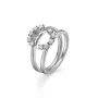 Mads Z Crown Tiara Ring 14 ct. White gold 0,40 ct. 1641940