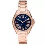 Michael Kors Kacie MK6930 watch with Blue dial and a watch case of 39 mm in diameter and a Metallink in Rose Gold