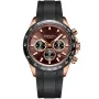 Dissing MK9 D1157 watch with Brown dial and a watch case of 43 mm in diameter and a Rubber in Black