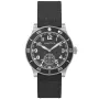 NAUTICA NAPHST002 watch with Black dial and a watch case of 44 mm in diameter and a Leather in Black