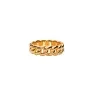 IX Studios IX Polished Curb Ring 22 ct. Goldplated Silver DMN0309GDPO-1