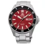 Orient Kanno Diver Automatic RA-AA0915R watch with Red dial and a watch case of 44 mm in diameter and a Metallink in Silver