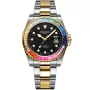 Dissing Diver Rainbow D1095 watch for Man with  dial that measures 43 mm in diameter and has a  Metal band, Two-tone metal band watch strap