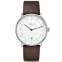 Sternglas Naos S01-NA01-PR04 watch with White dial and a watch case of 38 mm in diameter and a Leather in Brown