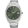 Seiko Classic SUR527P1 watch with Green dial and a watch case of 40 mm in diameter and a Metallink in Silver