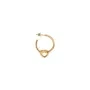 Jane Kønig Tied Heart Hoop Earring Single 18 ct. Goldplated Silver THH-AW25-G
