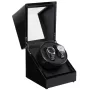 Mulhouse Watch Winder in Black Wood with space for 2 Watches