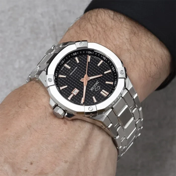 JAGUAR Orologio Uomo Tempo Analogico J1009 - Cassa Acciaio 316L, Quadrante Bianco, Cinturino Acciaio, 10 ATM, Originale AI2024