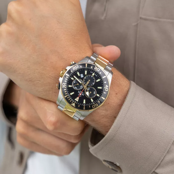 Orologio Uomo JAGUAR Executive J862/3: Cronografo In Acciaio 316L Con Cassa Verde E Cinturino Bicolore, 20 ATM - 5