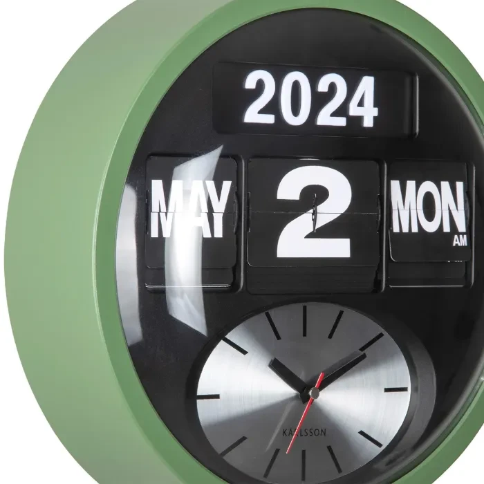 Karlsson Round Flip Wall clock KA6030GR - Ditur