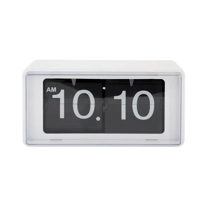 Karlsson Retro Boxed Flip Table clock KA6055WH - Ditur