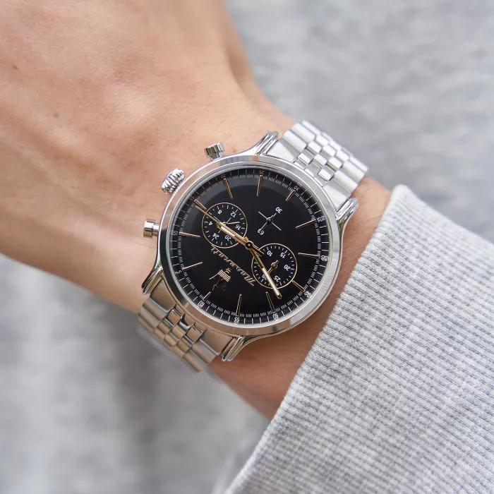 Maserati EPOCA Orologio Uomo Cronografo Quarzo - Cassa 42mm Acciaio, Quadrante Nero, Impermeabile 10 ATM, R8873618017