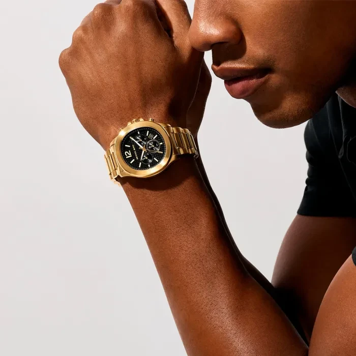 Michael Kors デジタル腕時計 シルバー/ゴールド Amazon.com: Michael Kors Emery Three-Hand Gold-Tone