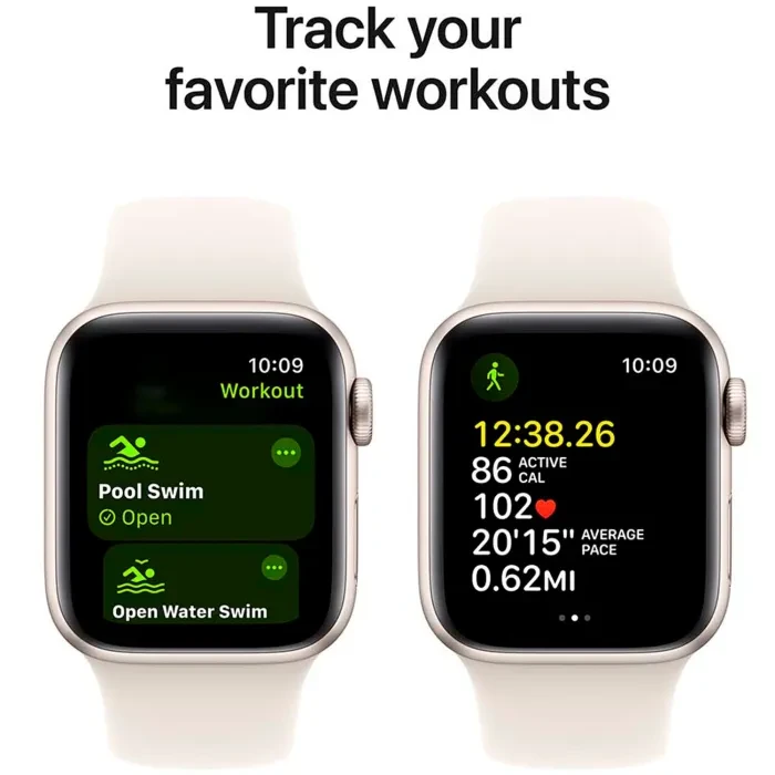 Apple Watch SE GPS 44mm Starlight Aluminium Sport Band M/L M