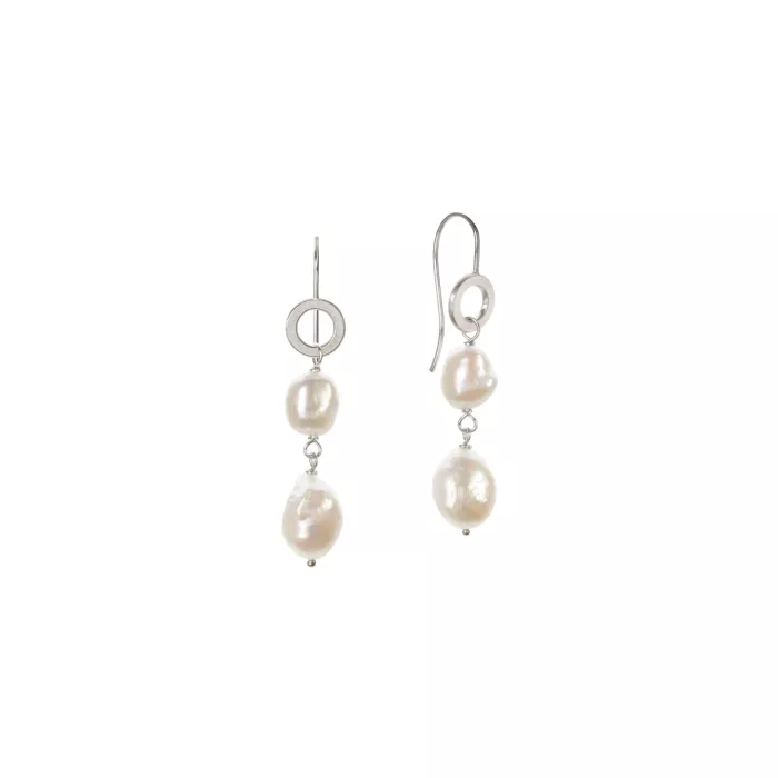 Dulong Ocean Pearl Earrings Silver Dulong Ocean Pearl Ørerin