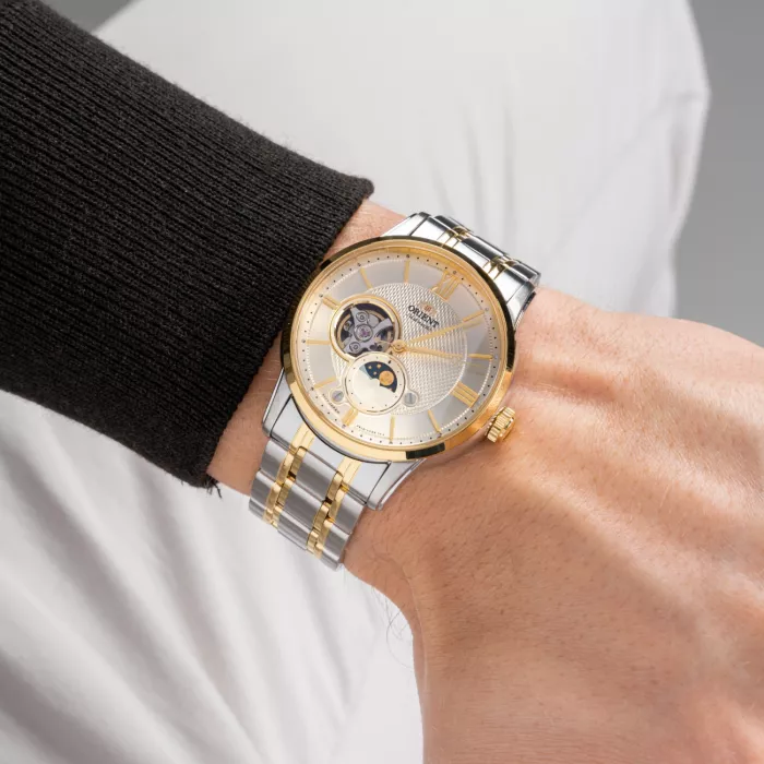 Orient Sun & Moon Automatic Brown Dial Mens Watch FET0T003T0 Orient Automatic Sun and Moon Watch with Sapphire Crystal #ET0T002B