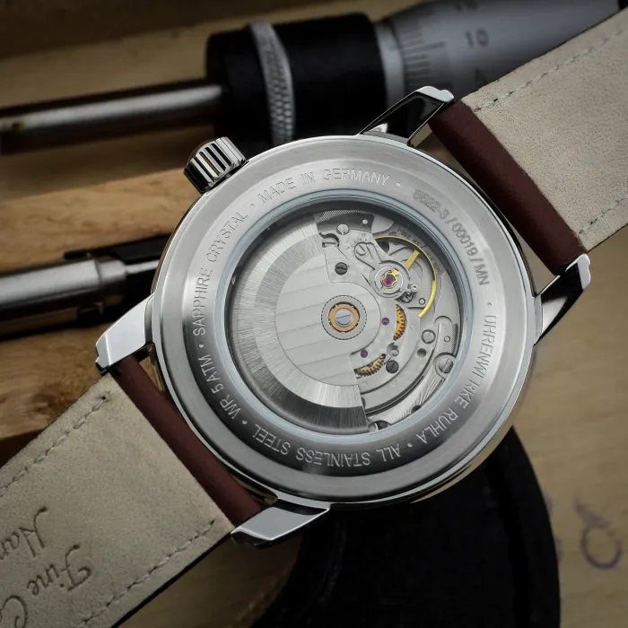 Captain Zeppelin Captains Line Men's Automatic Blue Dial Brown Leather