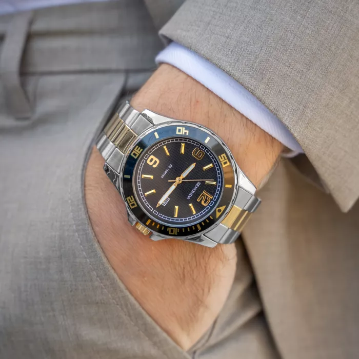 Sekonda Orologio Da Uomo Classico Al Quarzo 1815 – Quadrante Argentato E Cinturino In Pelle Nera - 4