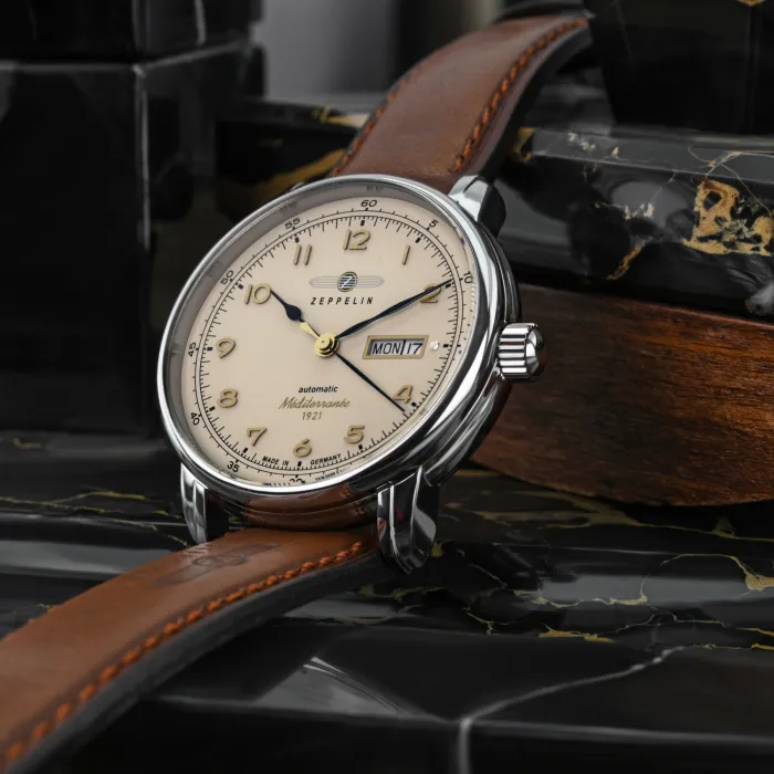 Zeppelin Orologio Analogico Uomo/Donna | Modello Mid-32552 | Cinturino In Pelle Marrone | Design Elegante - 2
