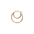 STINE A Jewelry Double Creol Earring Single Goldplated Silver 1136-02-S