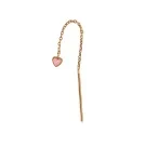 STINE A Jewelry Dangling Love Heart Earring Single Goldplated Silver 1364-02-Light Pink
