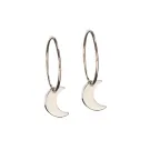 Blomdahl Pendant Moon Earrings Titanium 15-1252-7500