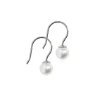Blomdahl Mini Pendant Pearl Earrings Titanium 15-1280-59