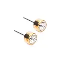 Blomdahl Bezel Earrings Titanium 15-1309-01
