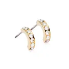 Blomdahl Brilliance Curved Earrings Titanium 15-13146-01
