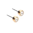 Blomdahl Bezel Earrings Titanium 15-1324-01