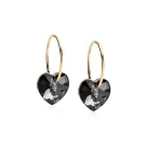 Blomdahl Heart Earrings Titanium 15-1355-12