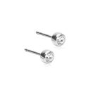 Blomdahl Bezel Earrings Titanium 15-1401-01