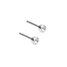 Blomdahl Bezel Earrings Titanium 15-1402-01