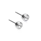 Blomdahl Bezel Earrings Titanium 15-1424-01