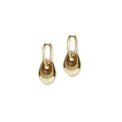ANNI LU Golden Pebble Earrings Goldplated Brass 241-30-86