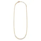 ANNI LU Slim Pearly Necklace Goldplated Brass 252-20-21