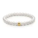Gaura Natural Pearls Pearl Bracelet Goldplated Silver 252-34B