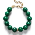 ANNI LU Malachite Bracelet Goldplated Brass 262-10-11