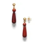 ANNI LU Red Jasper Earrings Goldplated Brass 262-30-60