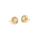 Calvin Klein Twisted Bezel Solitaire Earrings Stainless Steel 35000772