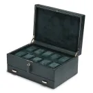 Wolf British Racing Watch Box 10 Watches Green Synthetic leather 792841