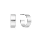 Ania Haie Flat Medium Hoop Earrings Silver E062-04H